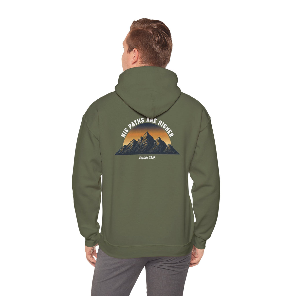 His Paths Are Higher Hoodie – Christian Mountain Sunrise Sweatshirt, Unisex