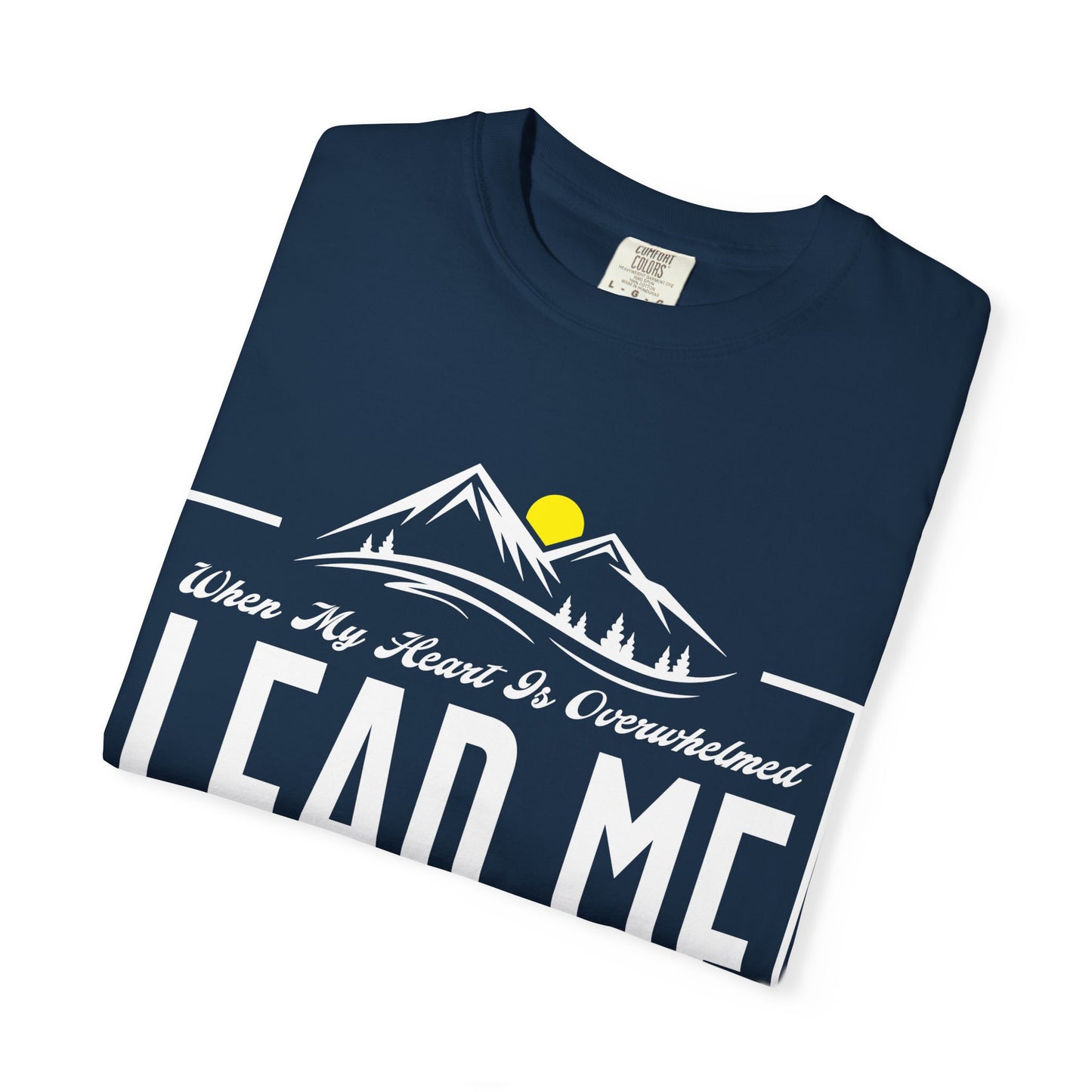 Comfort Colors T-Shirt: 'Lead Me to the Rock' Psalm 61:2 Inspirational Tee