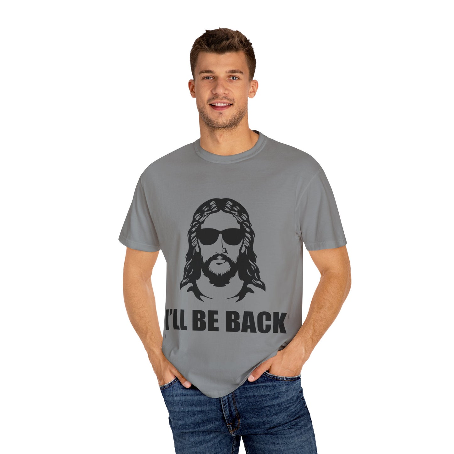 Humorous Jesus Unisex T-Shirt - 'I’ll Be Back' Graphic Tee
