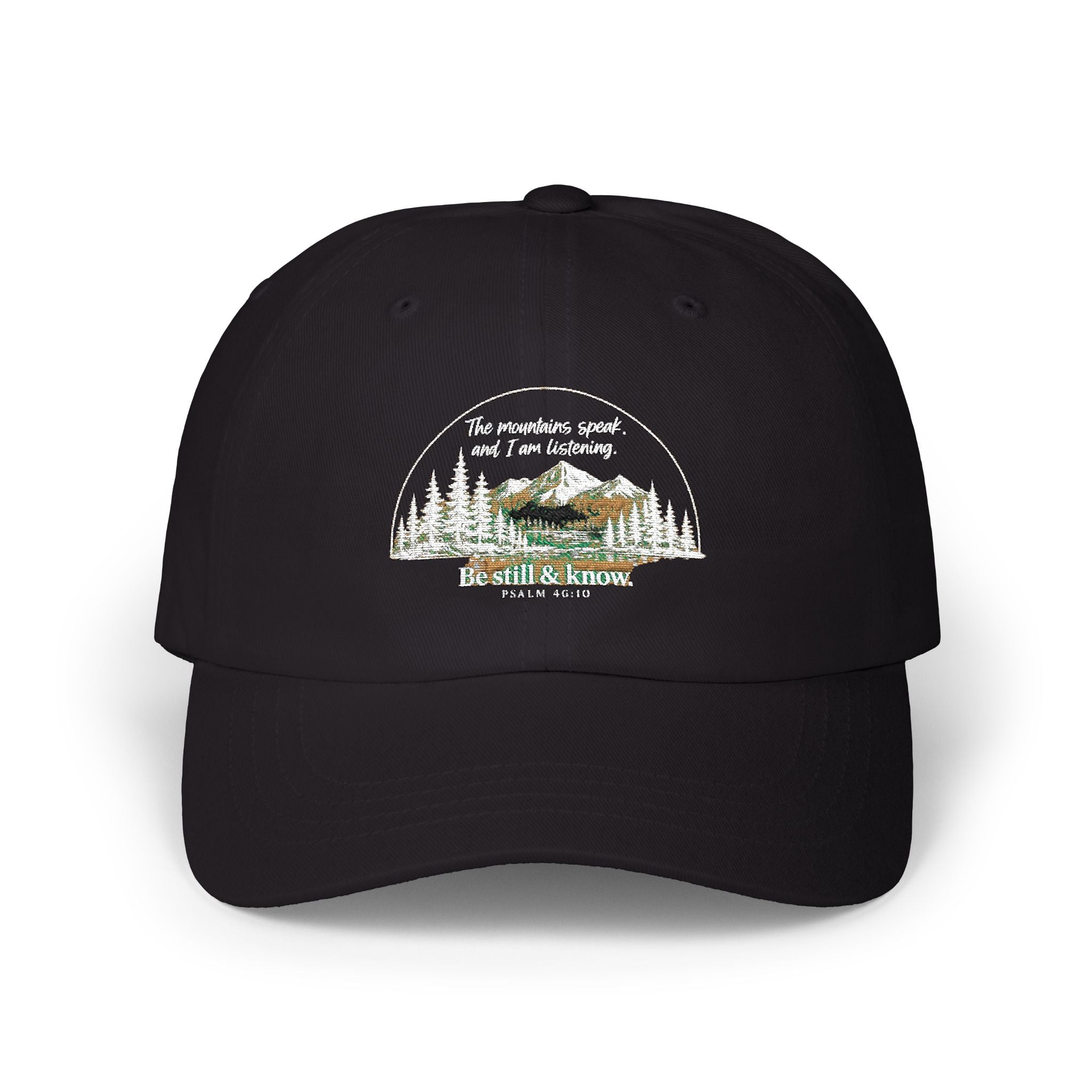 Classic Dad Cap - 'Be Still & Know' Mountain Camping Hat