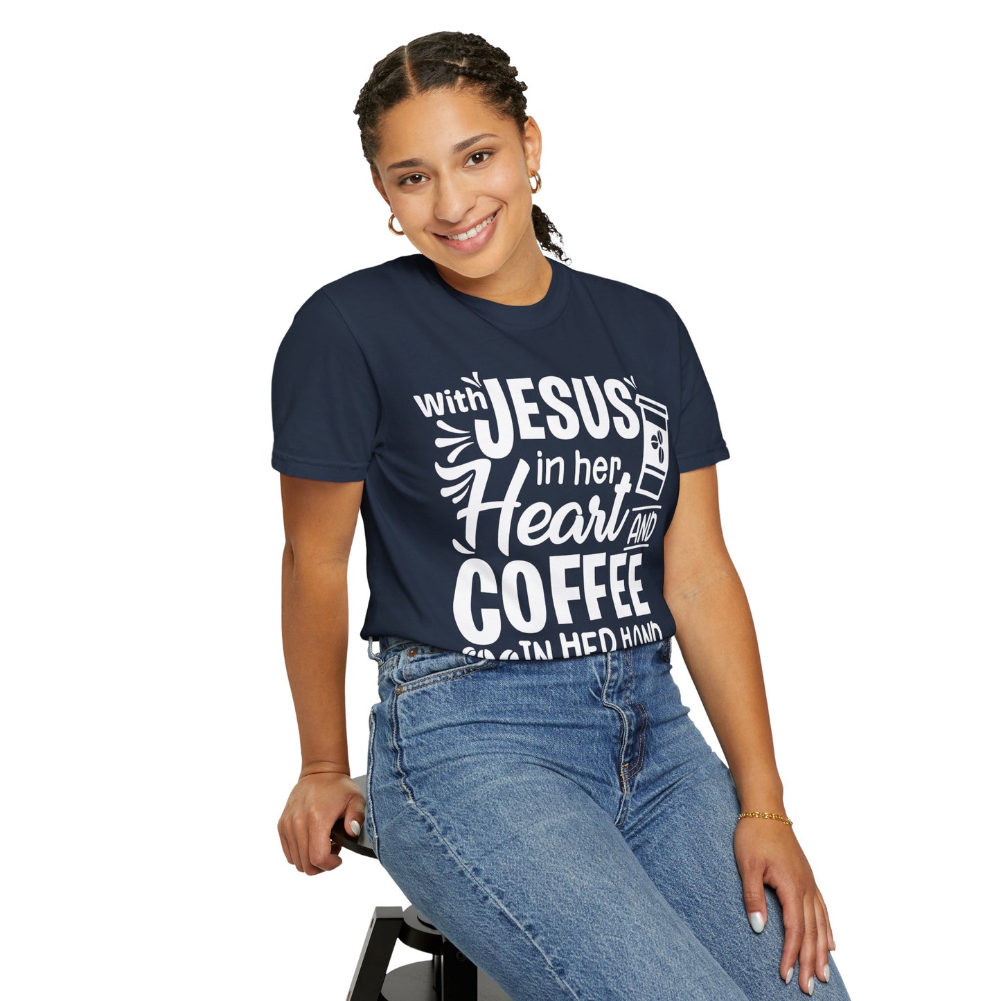 Christian Graphic T-Shirt - Unstoppable Jesus and Coffee Tee
