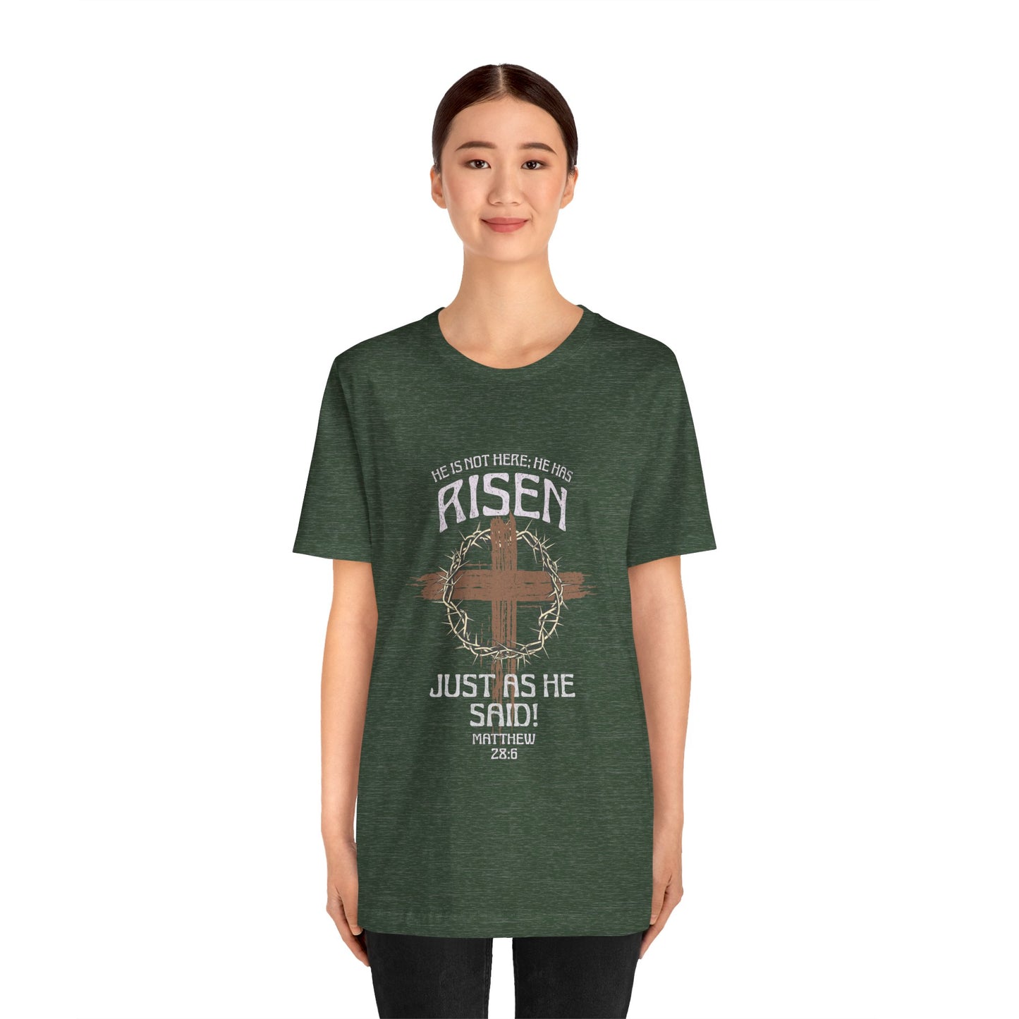 Christian Inspirational T-Shirt 'He Has Risen' Unisex Tee