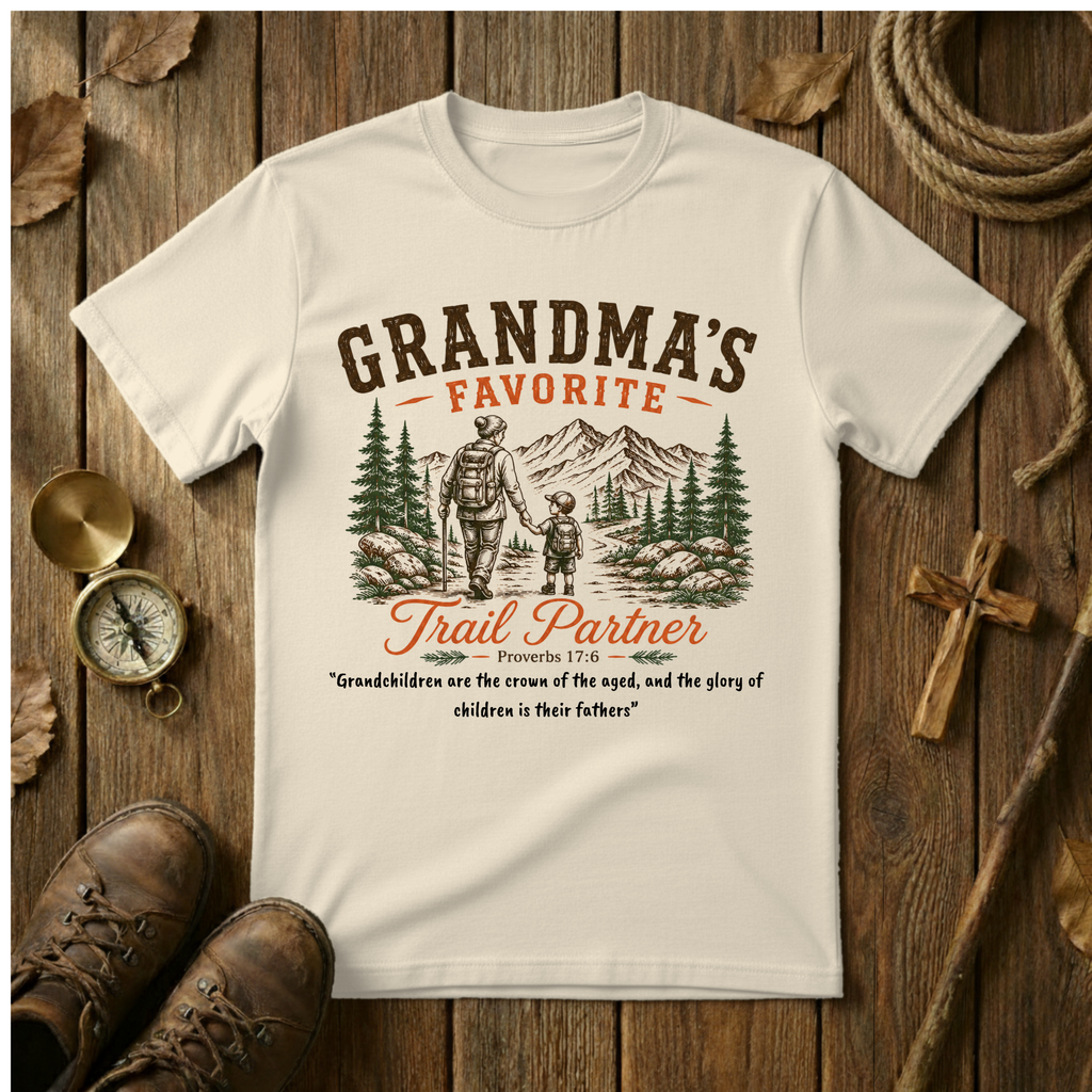 Grandma's Favorite Trail Partner Tee Shirt | Hiking Gift for Grandma