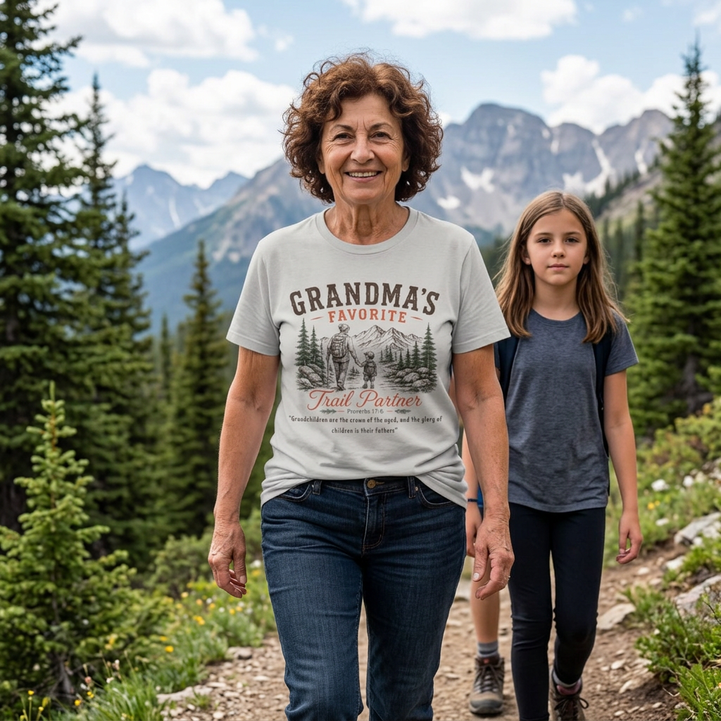Grandma's Favorite Trail Partner Tee Shirt | Hiking Gift for Grandma