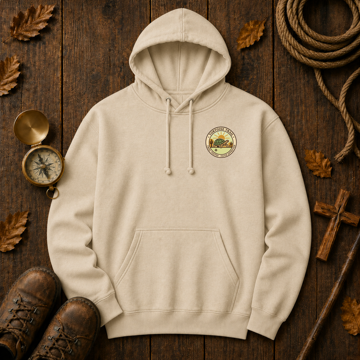 Trail Tested Hoodie — 'New Mercies - New Trails'  Mountain Adventure Sweatshirt