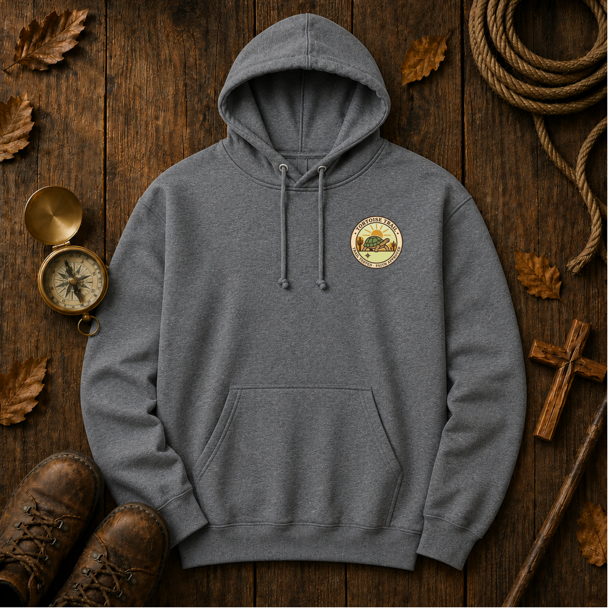 Trail Tested Hoodie — 'New Mercies - New Trails'  Mountain Adventure Sweatshirt