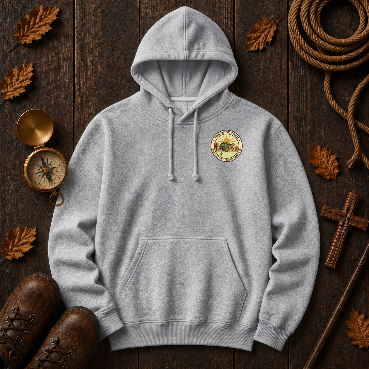Trail Tested Hoodie — 'New Mercies - New Trails'  Mountain Adventure Sweatshirt