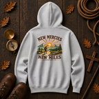 Trail Tested Hoodie — 'New Mercies - New Trails'  Mountain Adventure Sweatshirt