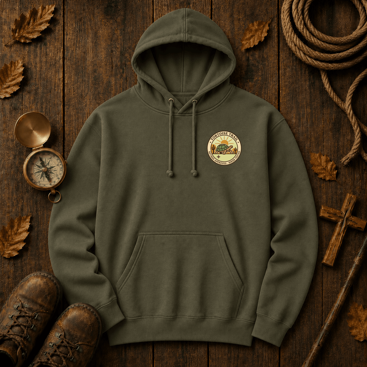 Adventure Hoodie – "The Tortoise Trail: Miles Measured in Memories" Graphic Hoodie