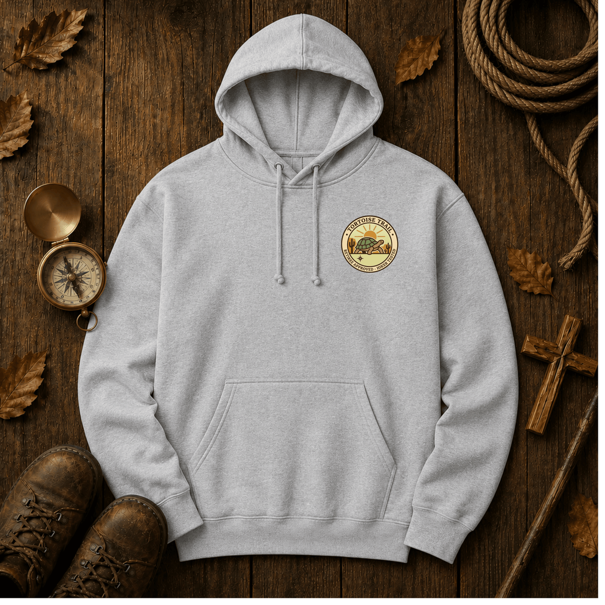 Adventure Hoodie – "The Tortoise Trail: Miles Measured in Memories" Graphic Hoodie