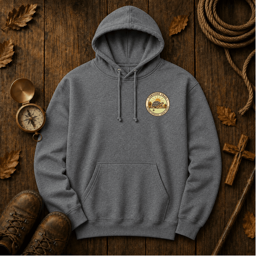 Adventure Hoodie – "The Tortoise Trail: Miles Measured in Memories" Graphic Hoodie