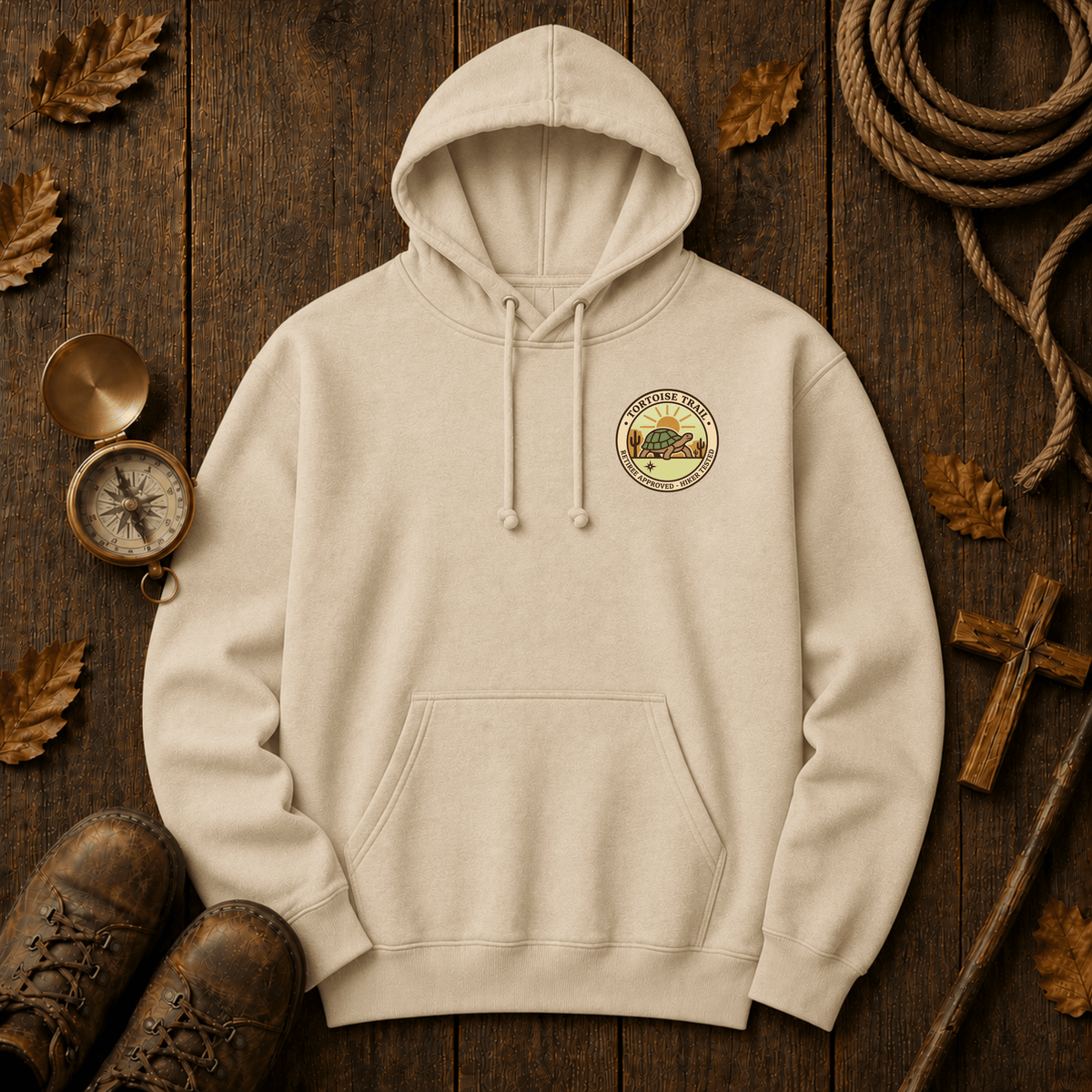 Adventure Hoodie – "The Tortoise Trail: Miles Measured in Memories" Graphic Hoodie