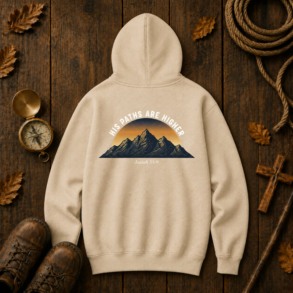 His Paths Are Higher faith hoodie from Tortoise Trail Gifts