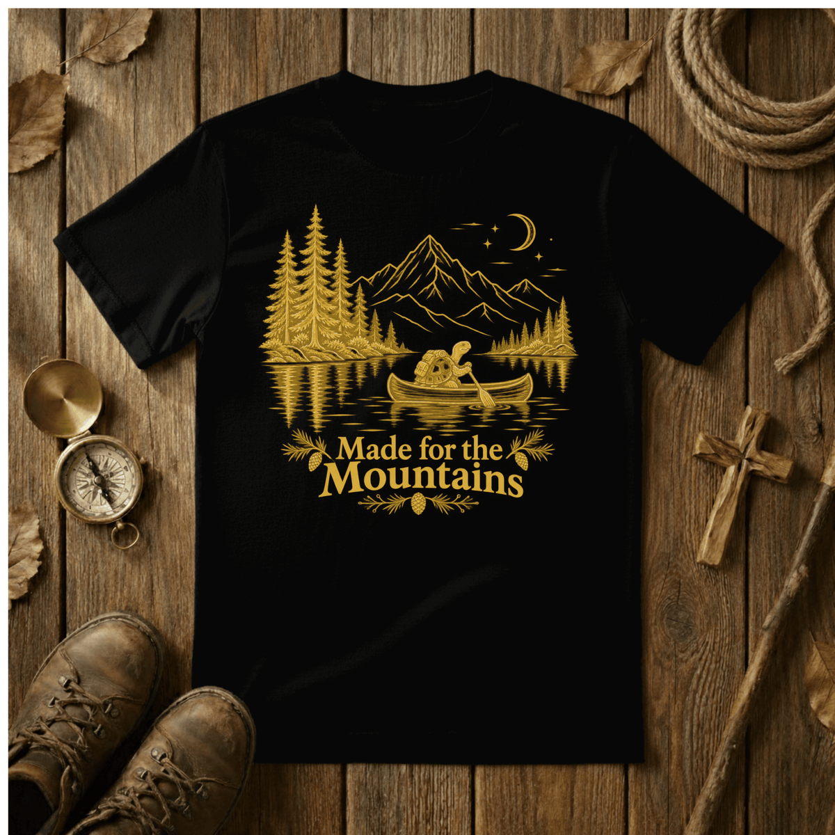 Made for the Mountains Tortoise Canoe Shirt | Outdoor Hiking Tee