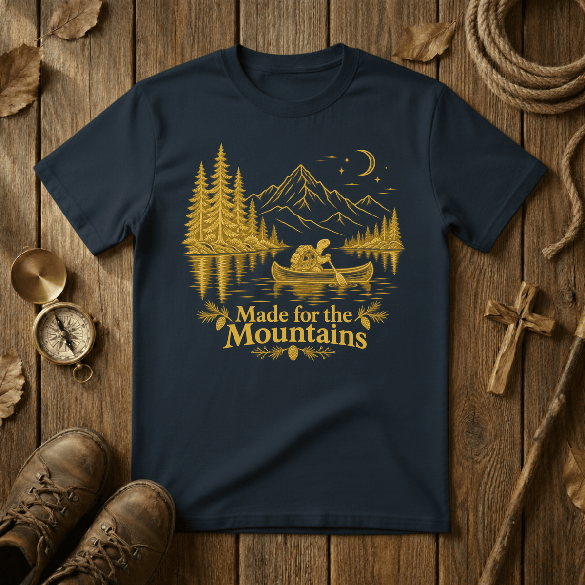 Made for the Mountains Tortoise Canoe Shirt | Outdoor Hiking Tee