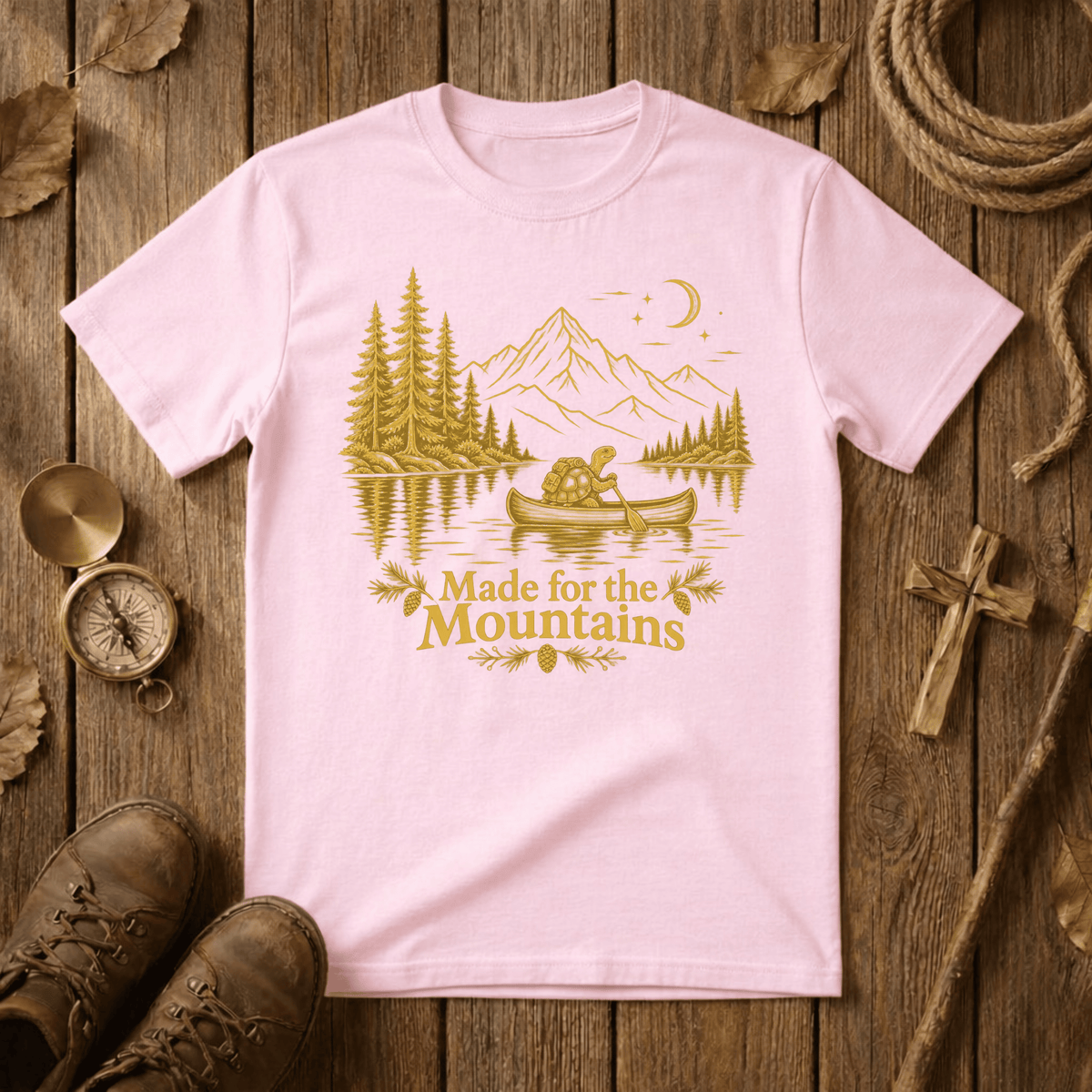 Made for the Mountains Tortoise Canoe Shirt | Outdoor Hiking Tee