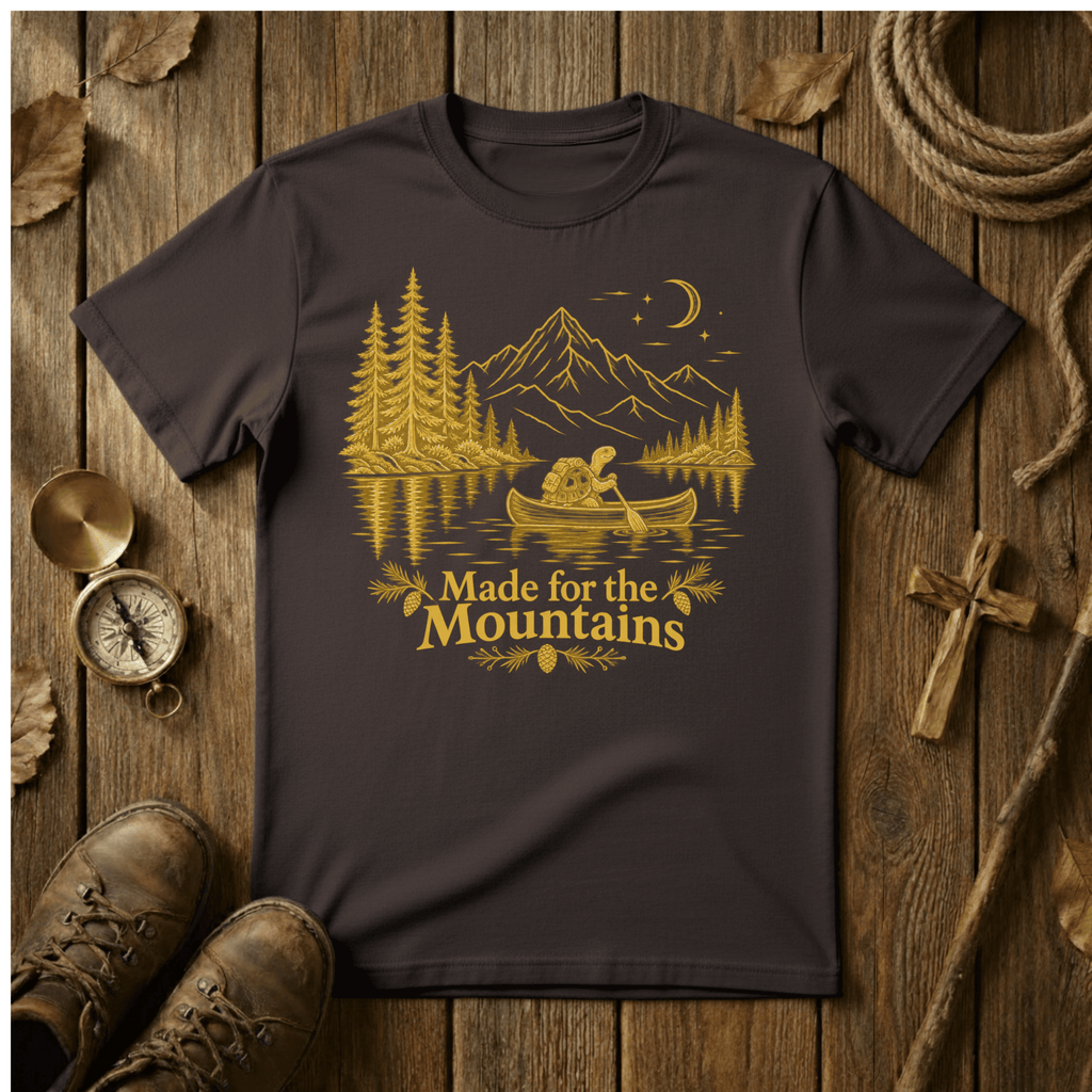Made for the Mountains Tortoise Canoe Shirt | Outdoor Hiking Tee