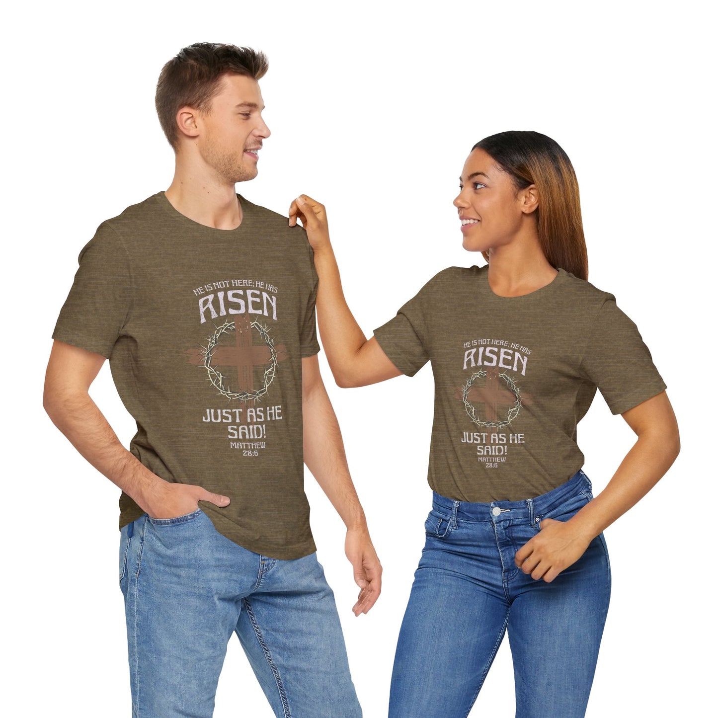 Christian Inspirational T-Shirt 'He Has Risen' Unisex Tee