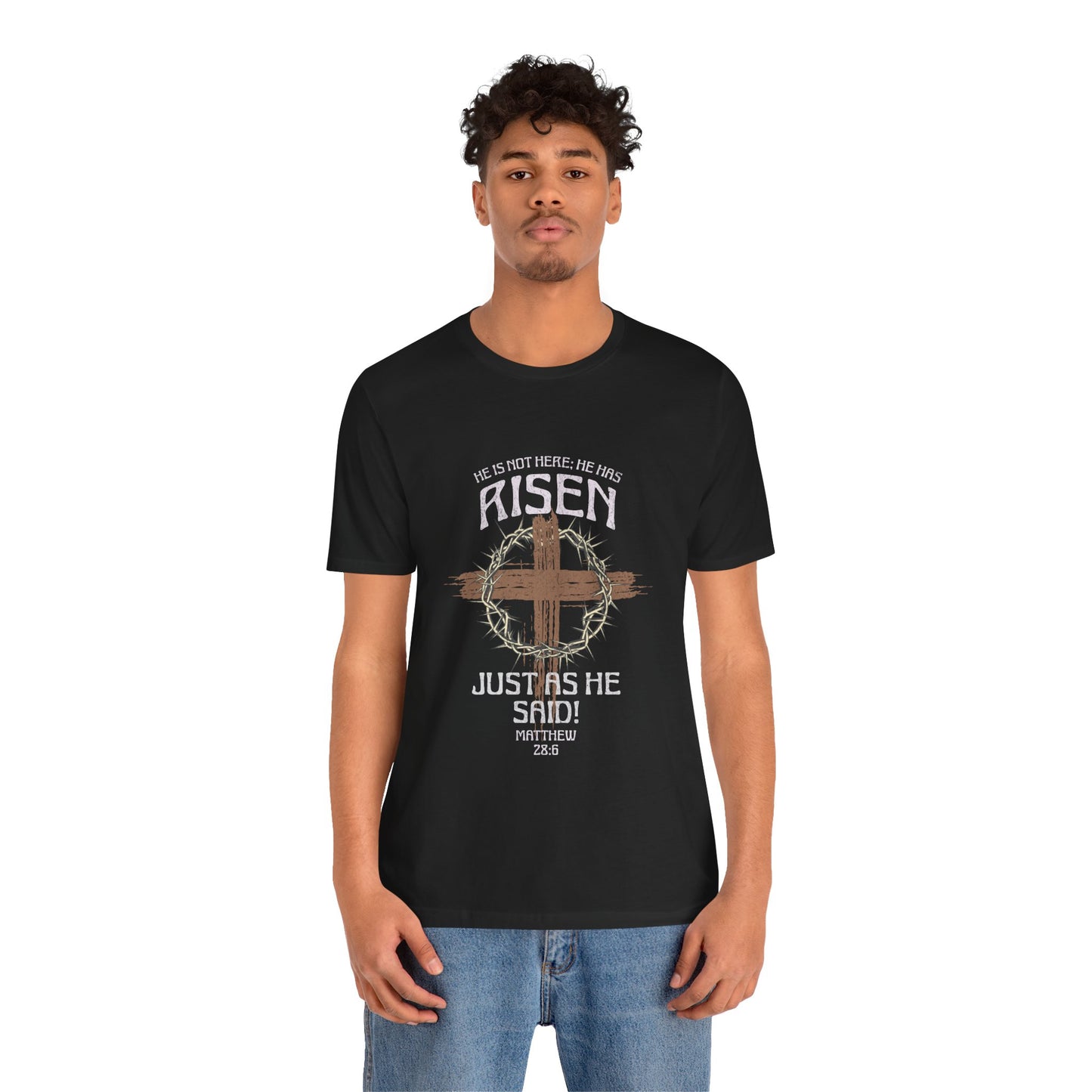 Christian Inspirational T-Shirt 'He Has Risen' Unisex Tee