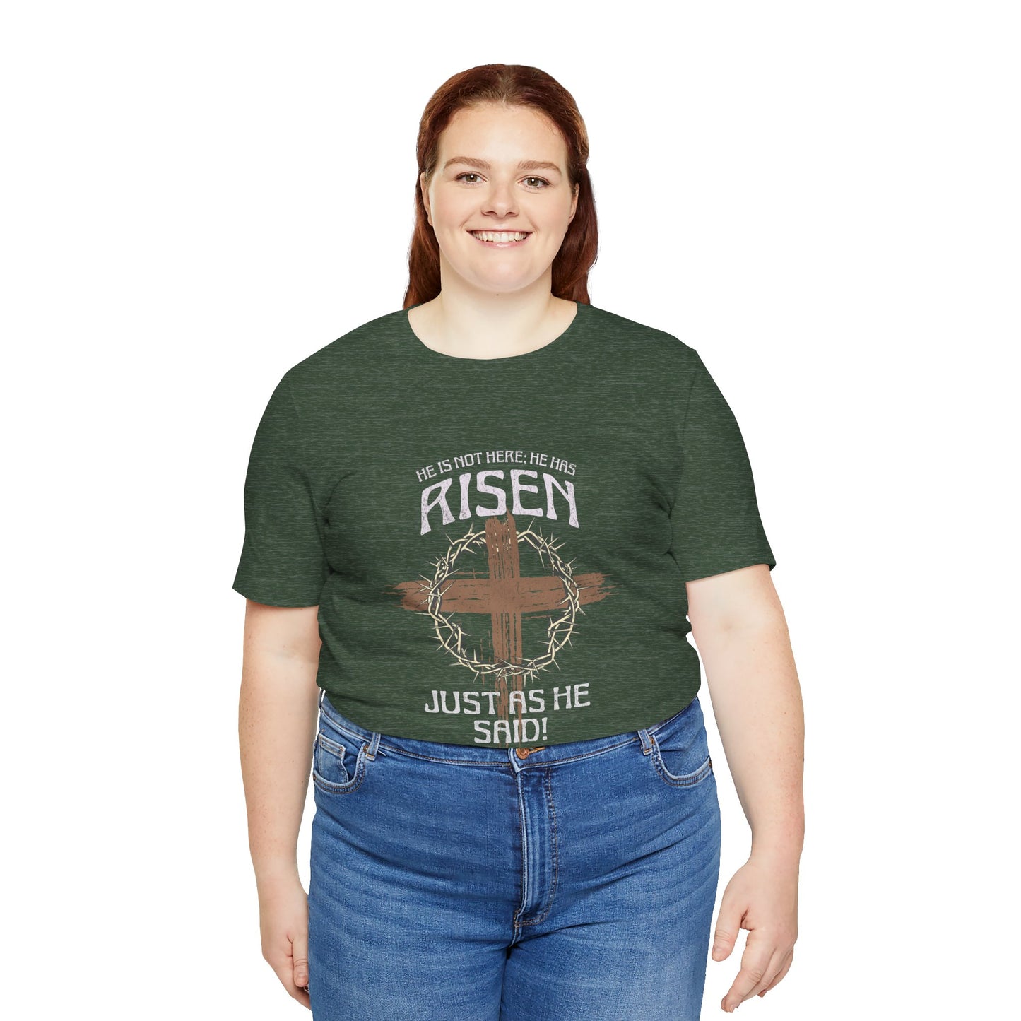 Christian Inspirational T-Shirt 'He Has Risen' Unisex Tee