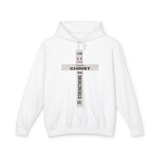 Christian Lightweight Hoodie - I Can Do All Things Through Christ Who Strengthens Me