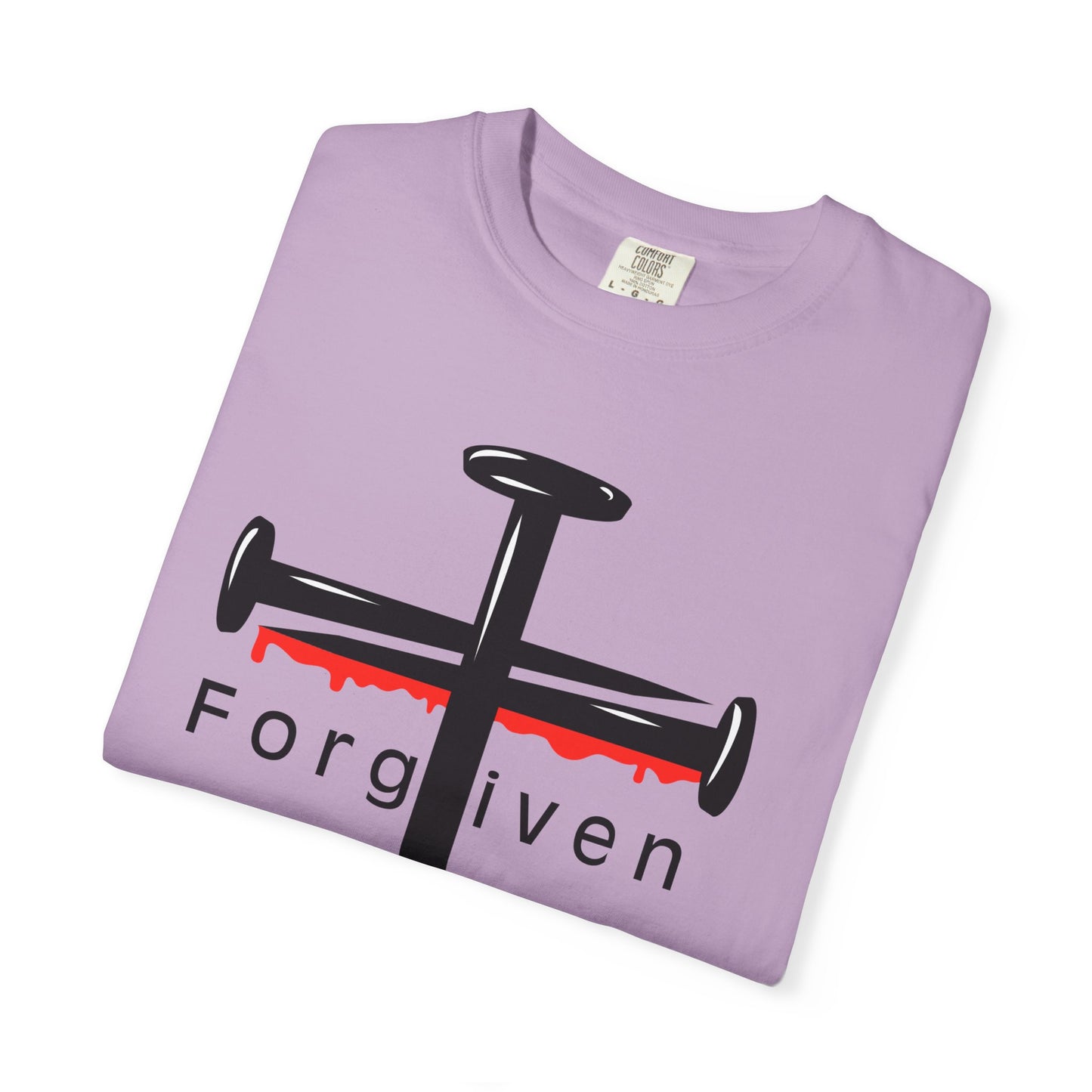 Unisex T-Shirt - Nails from the Cross FORGIVEN Design - Confort Colors T-Shirt