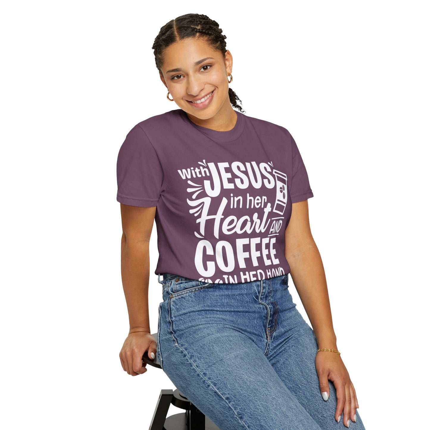 Christian Graphic T-Shirt - Unstoppable Jesus and Coffee Tee