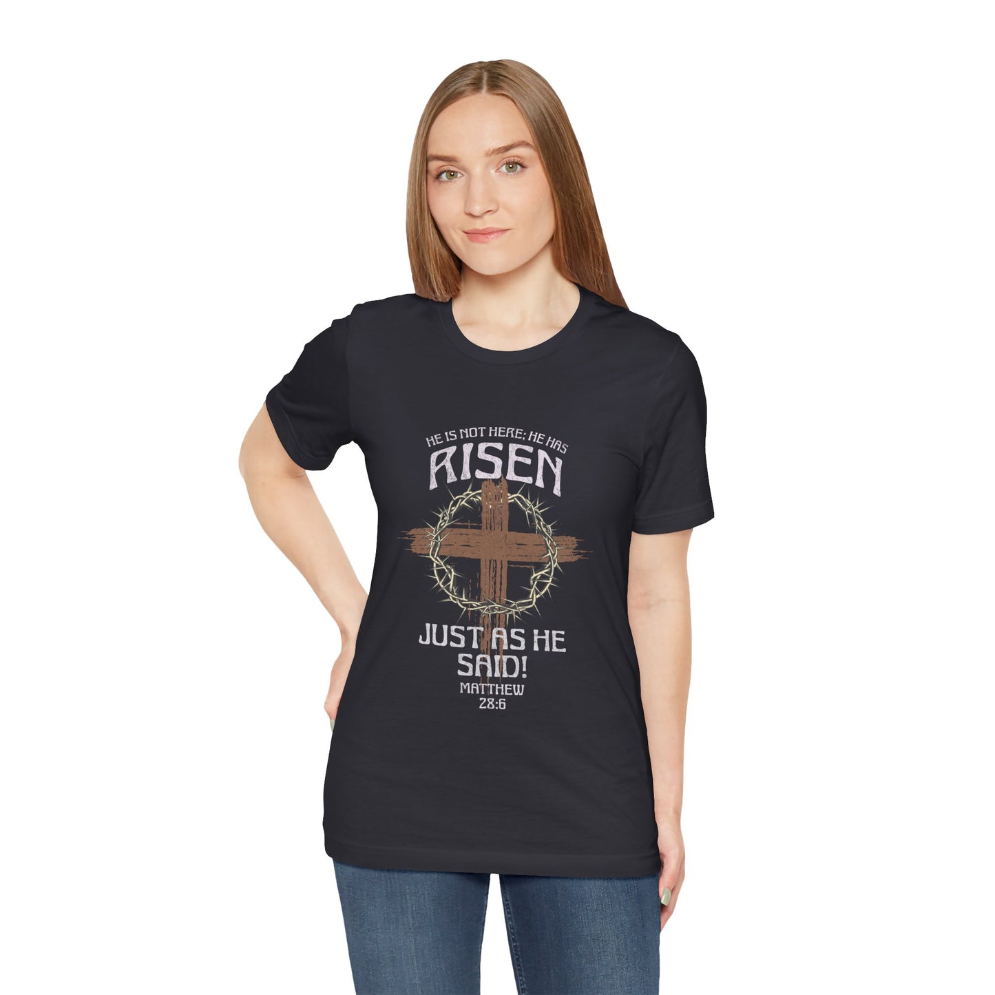 Christian Inspirational T-Shirt 'He Has Risen' Unisex Tee