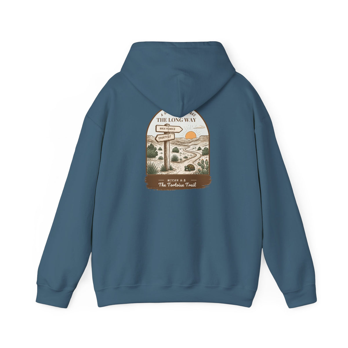 The Long Way Hoodie – Micah 6:8 Christian Hiking Sweatshirt, Unisex