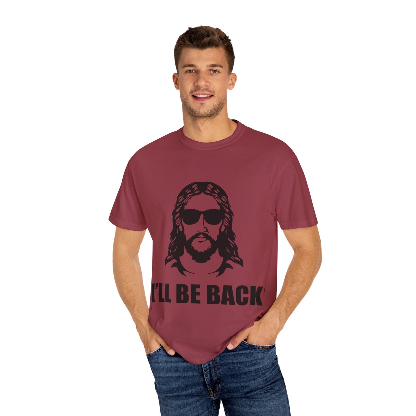 Humorous Jesus Unisex T-Shirt - 'I’ll Be Back' Graphic Tee