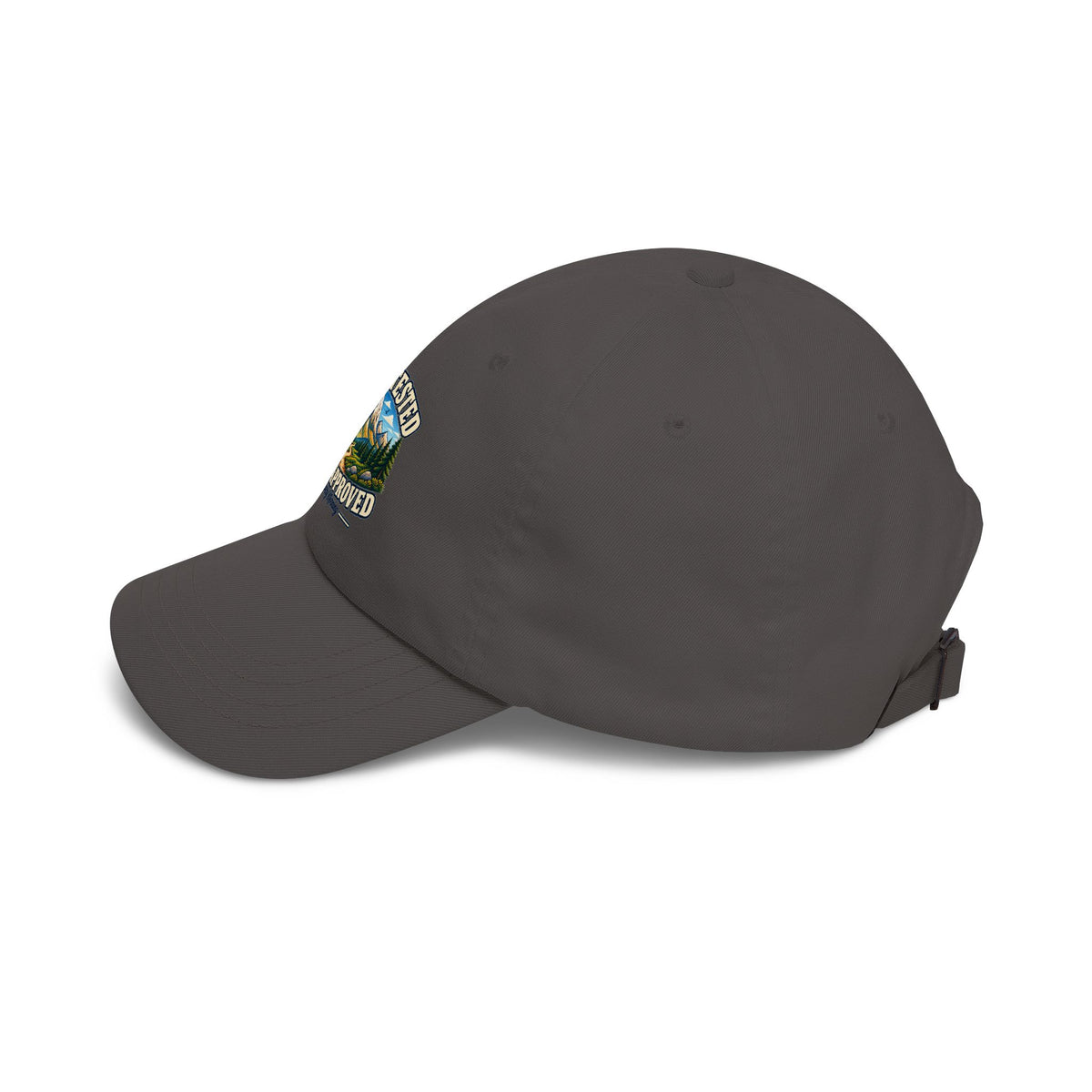 Trail Tested • Faith Approved Dad Cap — Outdoor Mountain Embroidered Baseball Hat