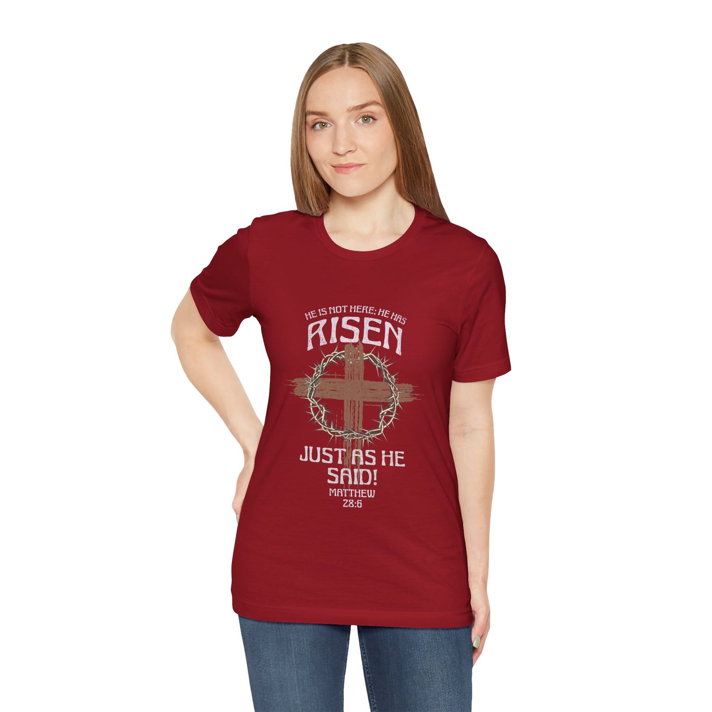 Christian Inspirational T-Shirt 'He Has Risen' Unisex Tee