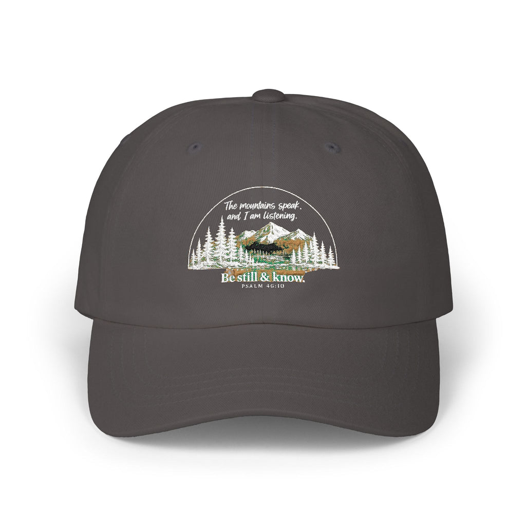 Classic Dad Cap - 'Be Still & Know' Mountain Camping Hat