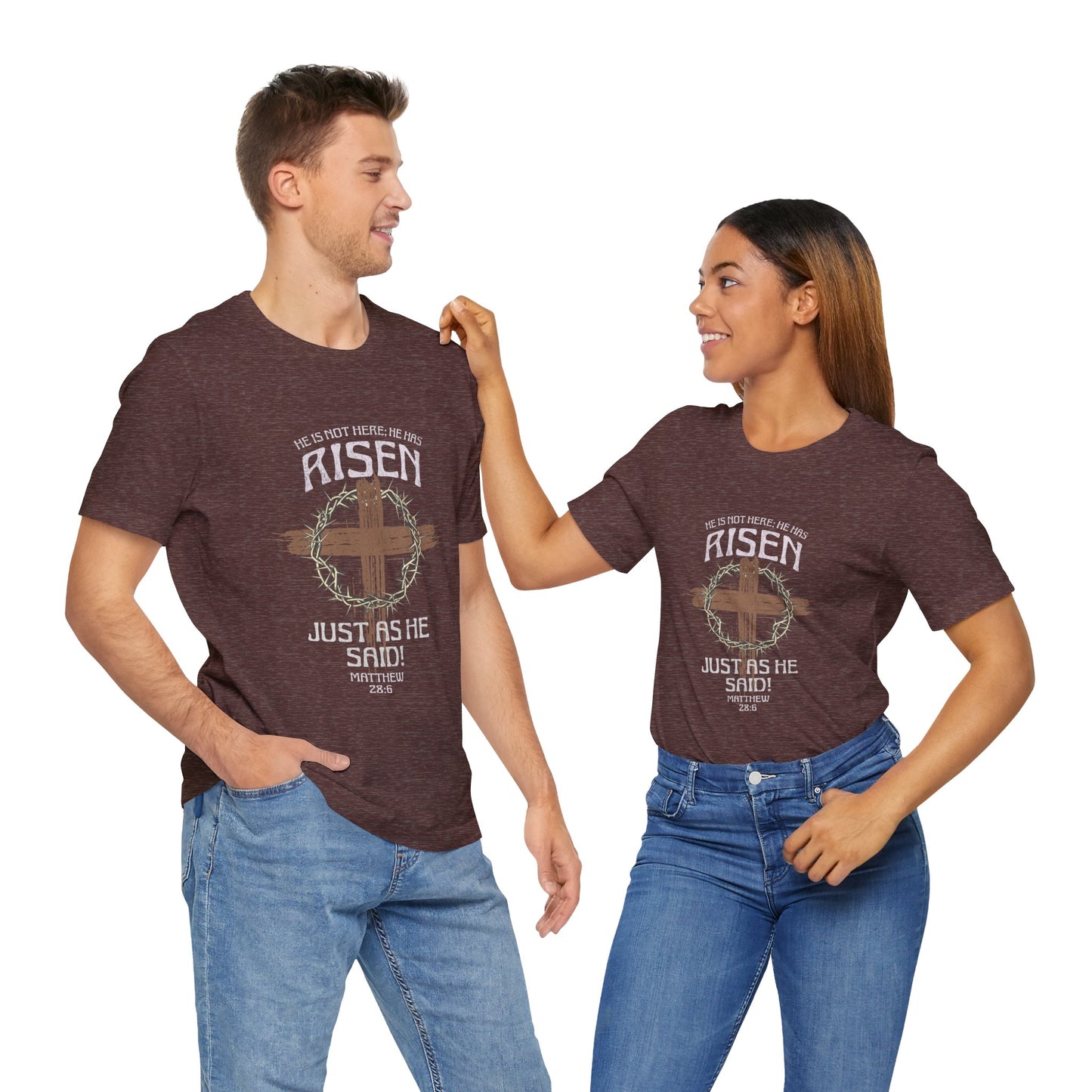 Christian Inspirational T-Shirt 'He Has Risen' Unisex Tee