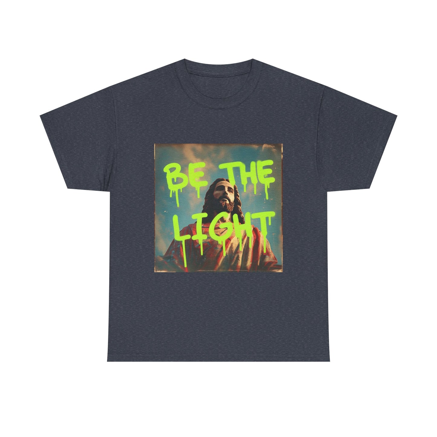 Inspirational Unisex Heavy Cotton Tee - 'Be the Light' Matthew 5:14 Gildan 5000, Inspirational T-shirt, Christian Outfit, Faith Tee, Religious Clothing, Bible Verse Gifts