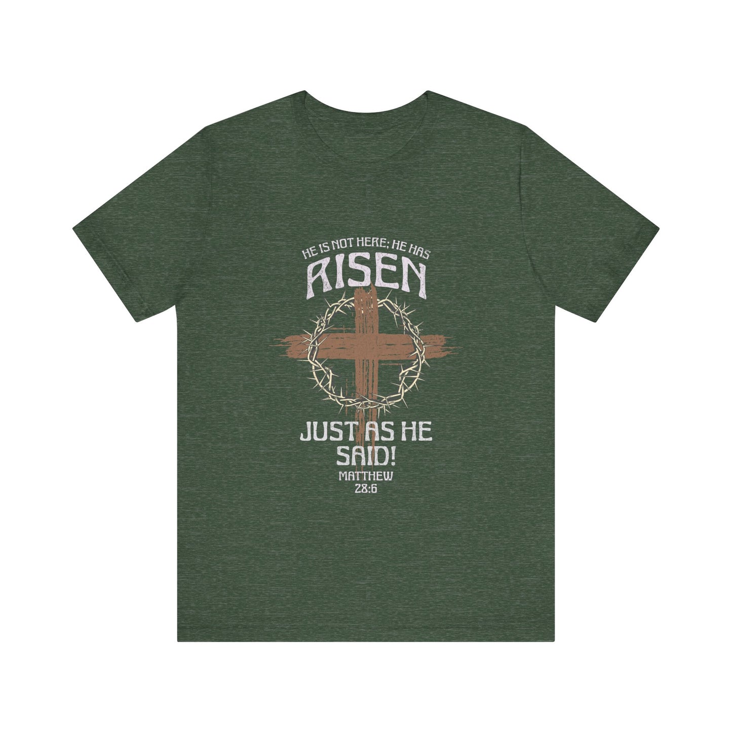 Christian Inspirational T-Shirt 'He Has Risen' Unisex Tee