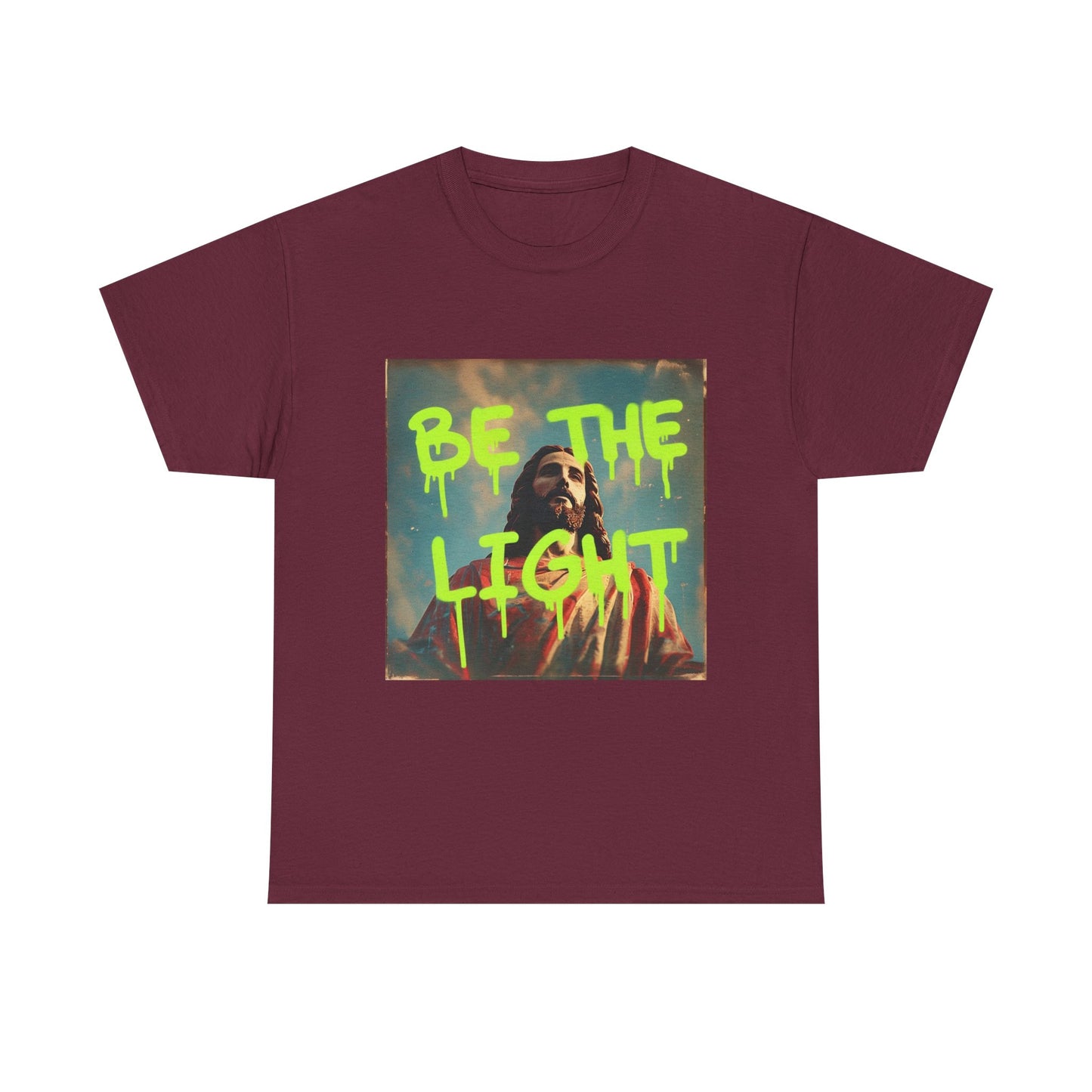 Inspirational Unisex Heavy Cotton Tee - 'Be the Light' Matthew 5:14 Gildan 5000, Inspirational T-shirt, Christian Outfit, Faith Tee, Religious Clothing, Bible Verse Gifts