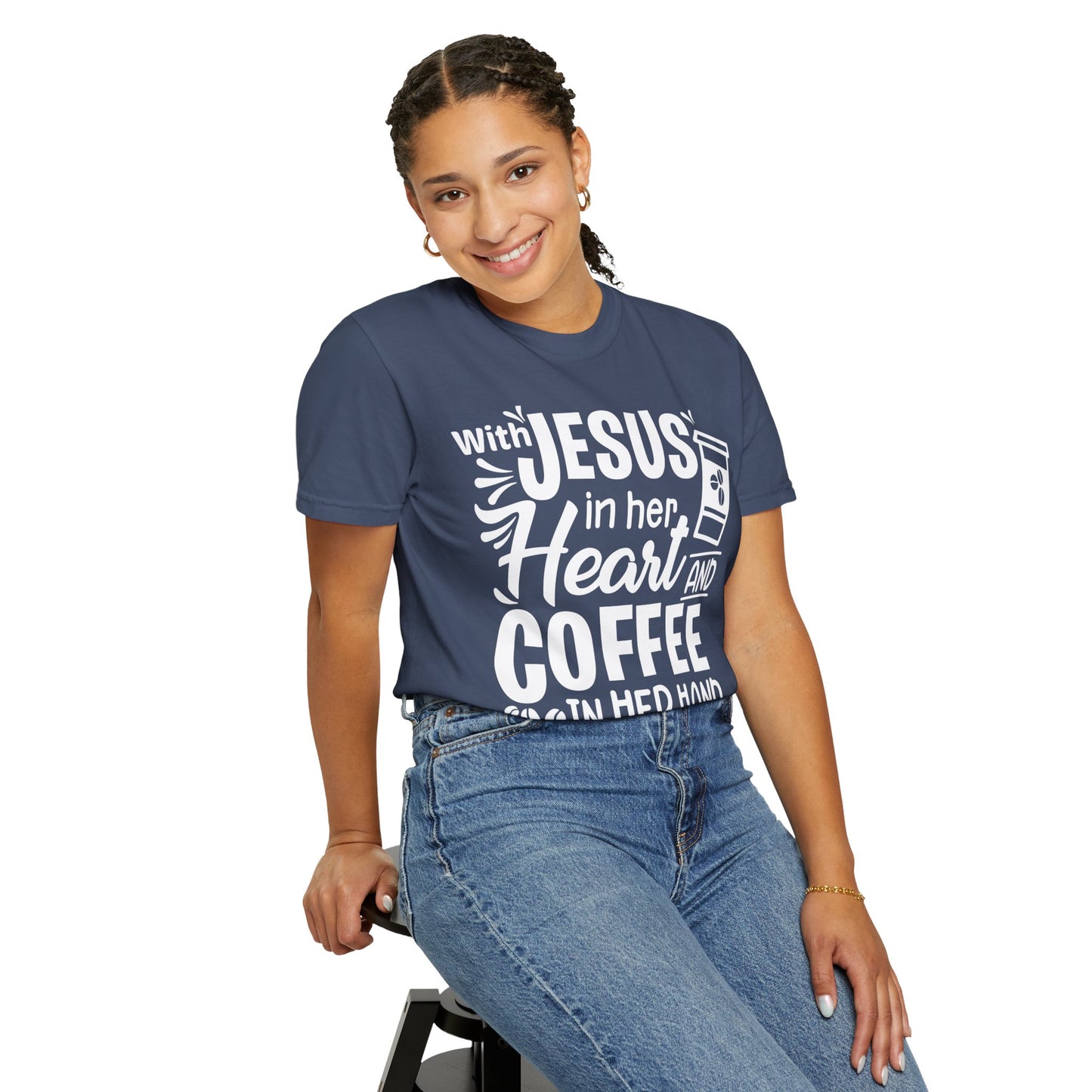 Christian Graphic T-Shirt - Unstoppable Jesus and Coffee Tee