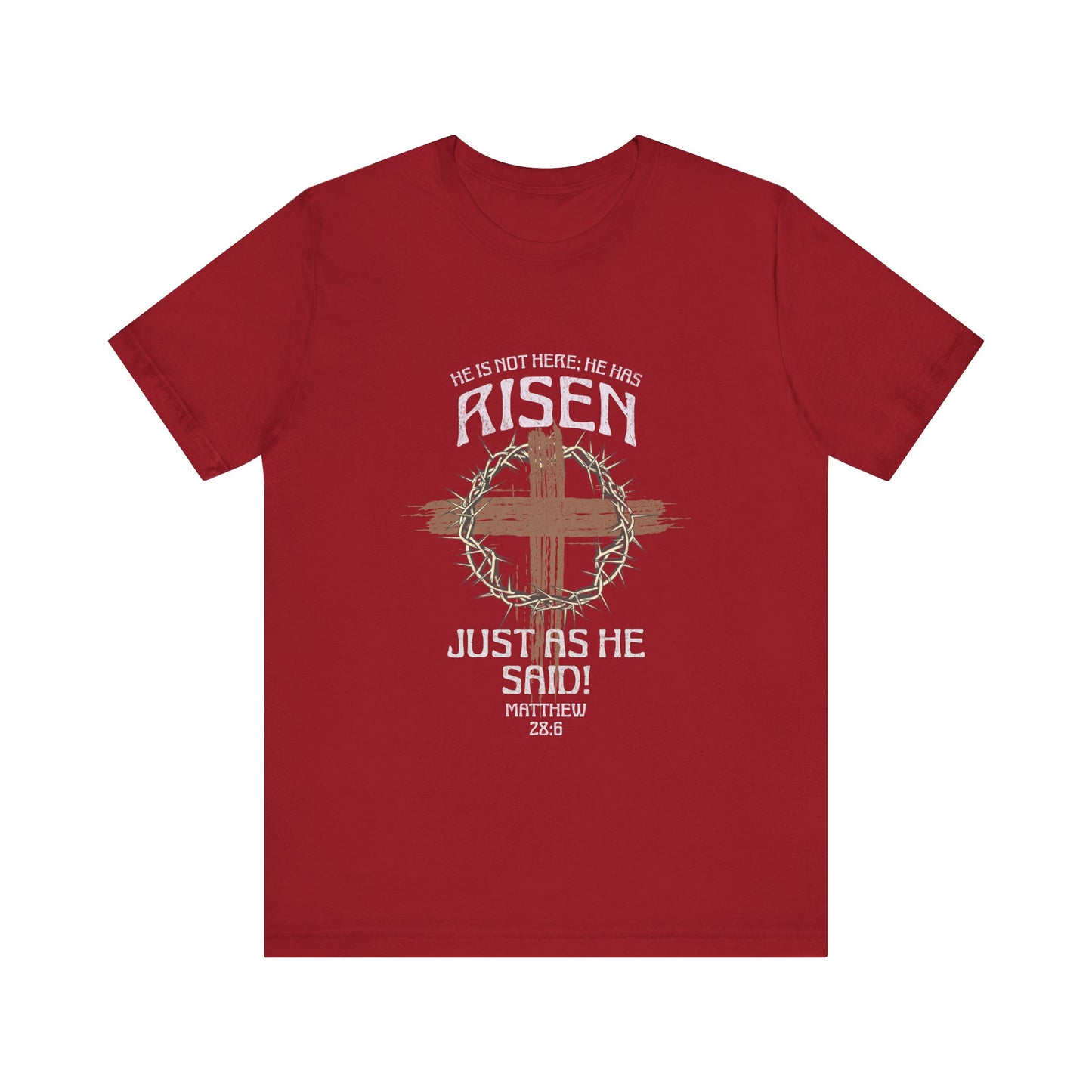 Christian Inspirational T-Shirt 'He Has Risen' Unisex Tee