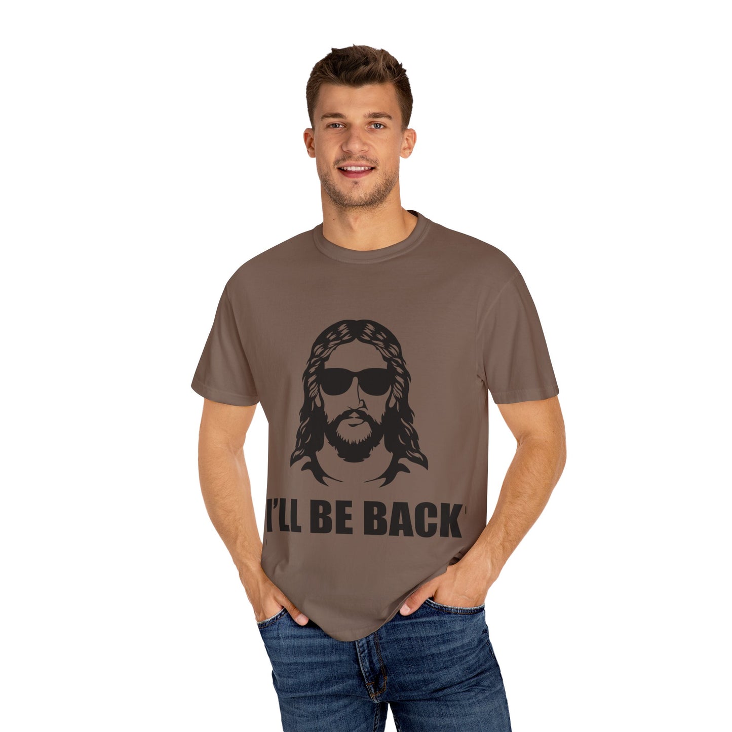 Humorous Jesus Unisex T-Shirt - 'I’ll Be Back' Graphic Tee