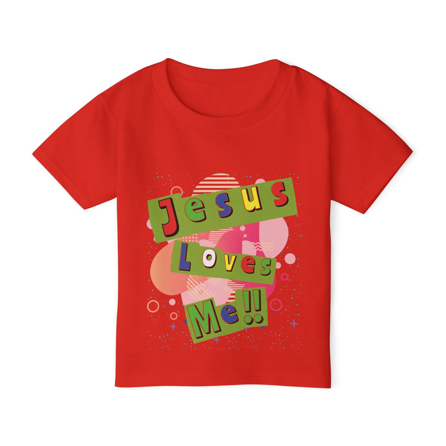 Colorful Jesus Loves Me Toddler T-shirt