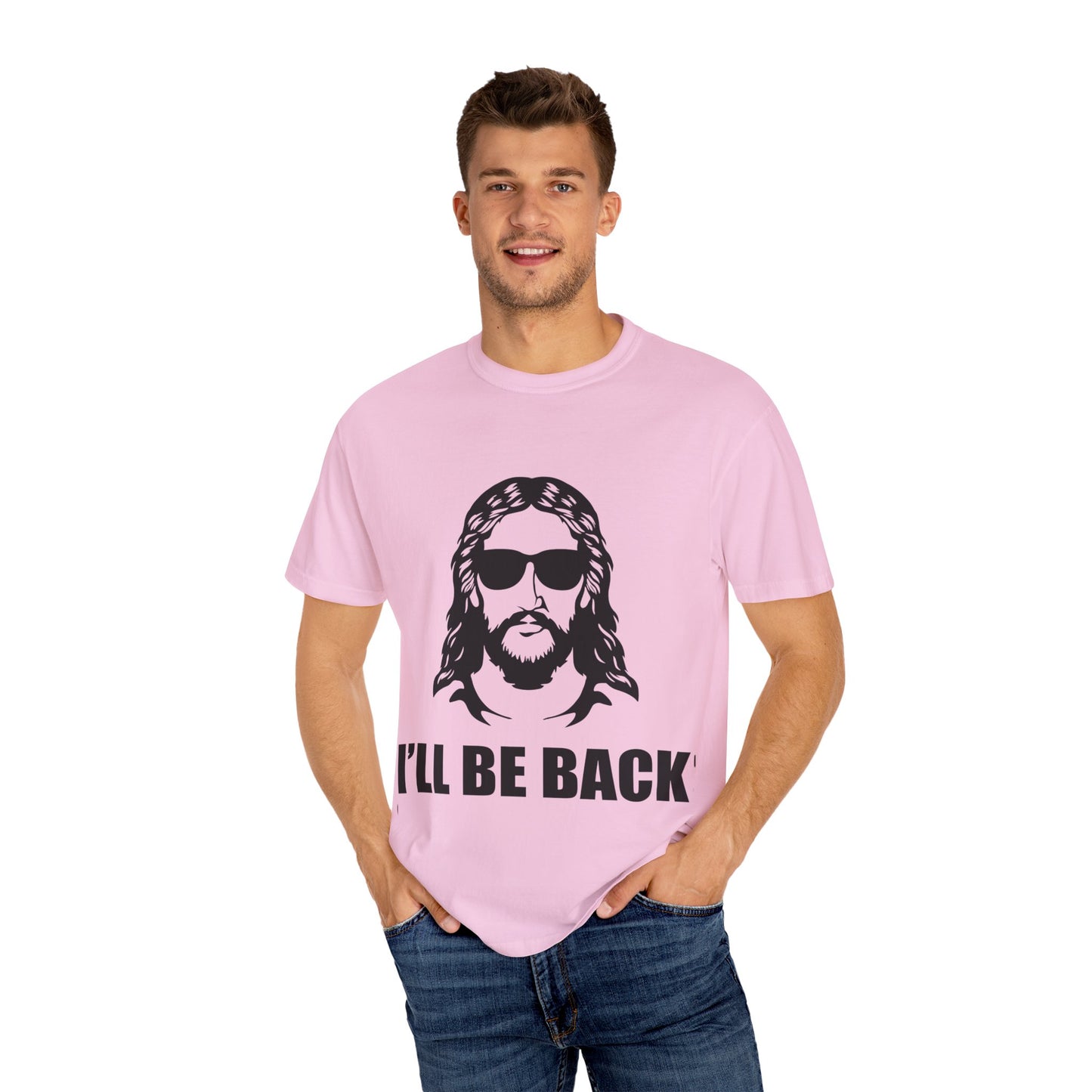 Humorous Jesus Unisex T-Shirt - 'I’ll Be Back' Graphic Tee
