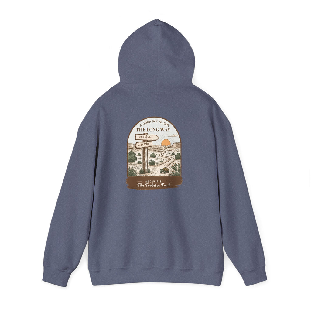The Long Way Hoodie – Micah 6:8 Christian Hiking Sweatshirt, Unisex