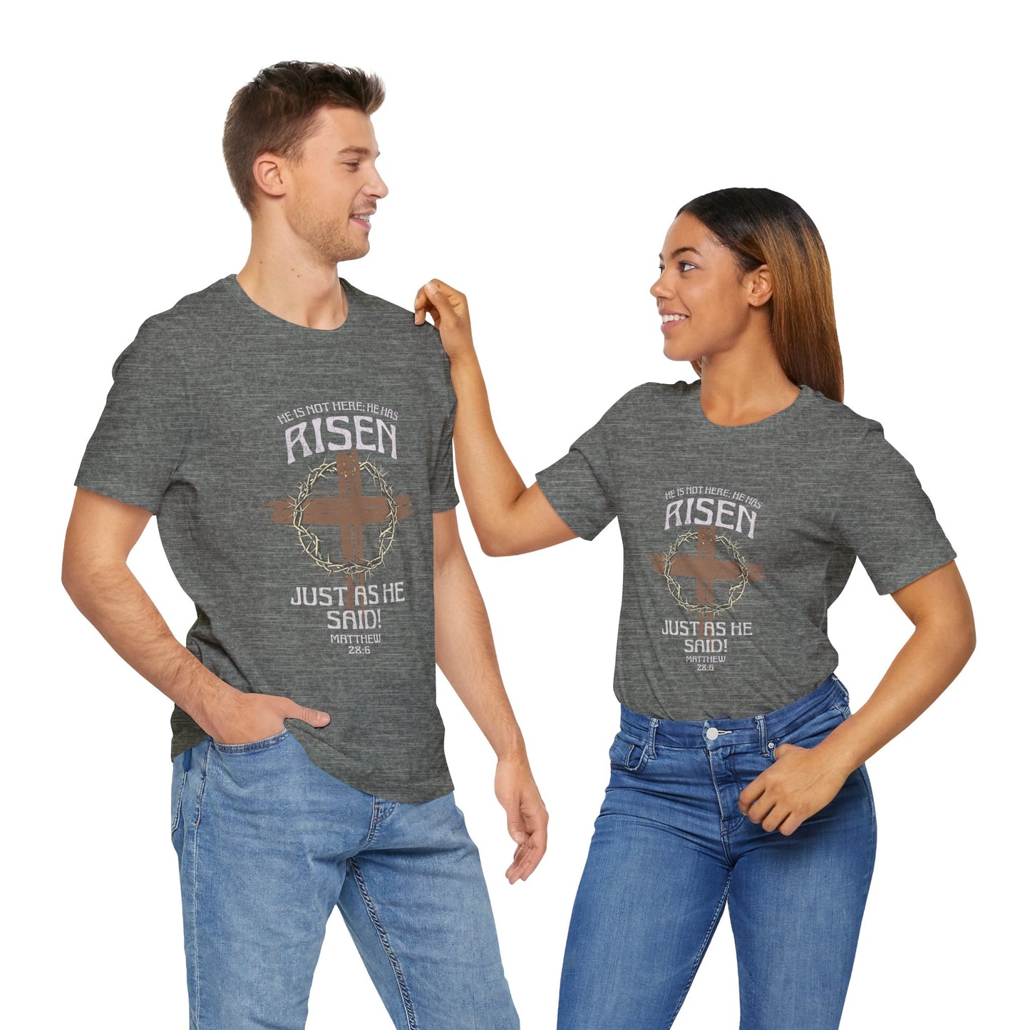 Christian Inspirational T-Shirt 'He Has Risen' Unisex Tee