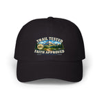 Trail Tested • Faith Approved Dad Cap — Outdoor Mountain Embroidered Baseball Hat