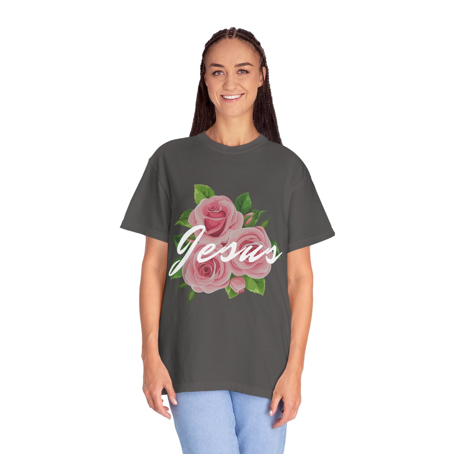 Jesus Floral T-shirt, Vintage Shirt, Christian Apparel, Flower Graphic Tee, Faith-based Gift, Unisex Fashion