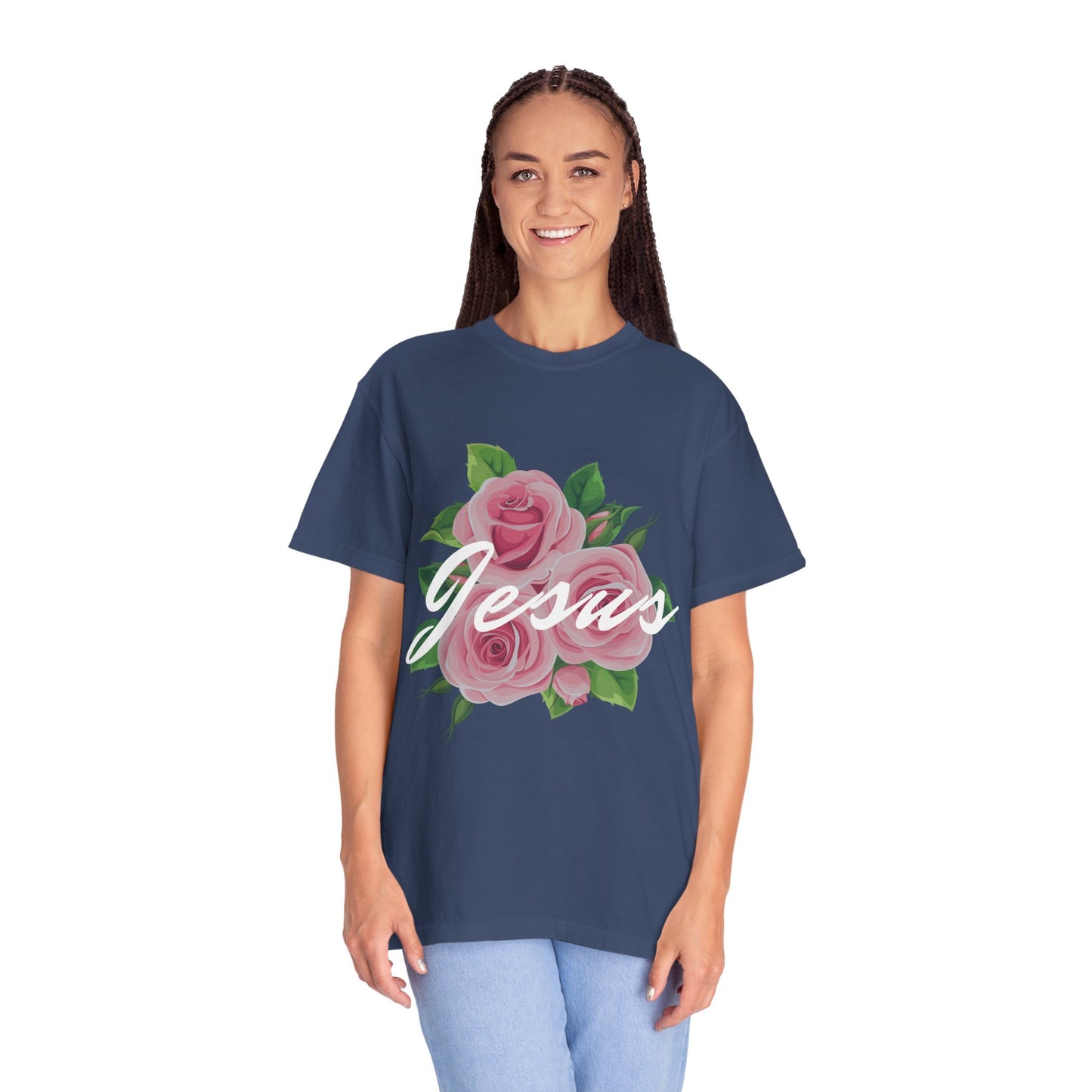 Jesus Floral T-shirt, Vintage Shirt, Christian Apparel, Flower Graphic Tee, Faith-based Gift, Unisex Fashion