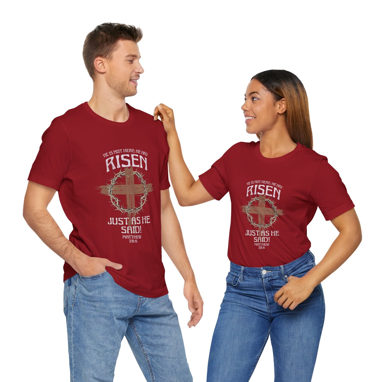 Christian Inspirational T-Shirt 'He Has Risen' Unisex Tee