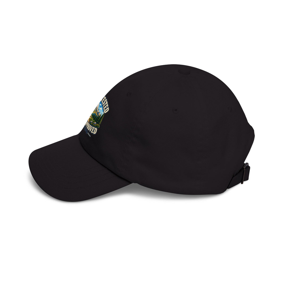 Trail Tested • Faith Approved Dad Cap — Outdoor Mountain Embroidered Baseball Hat