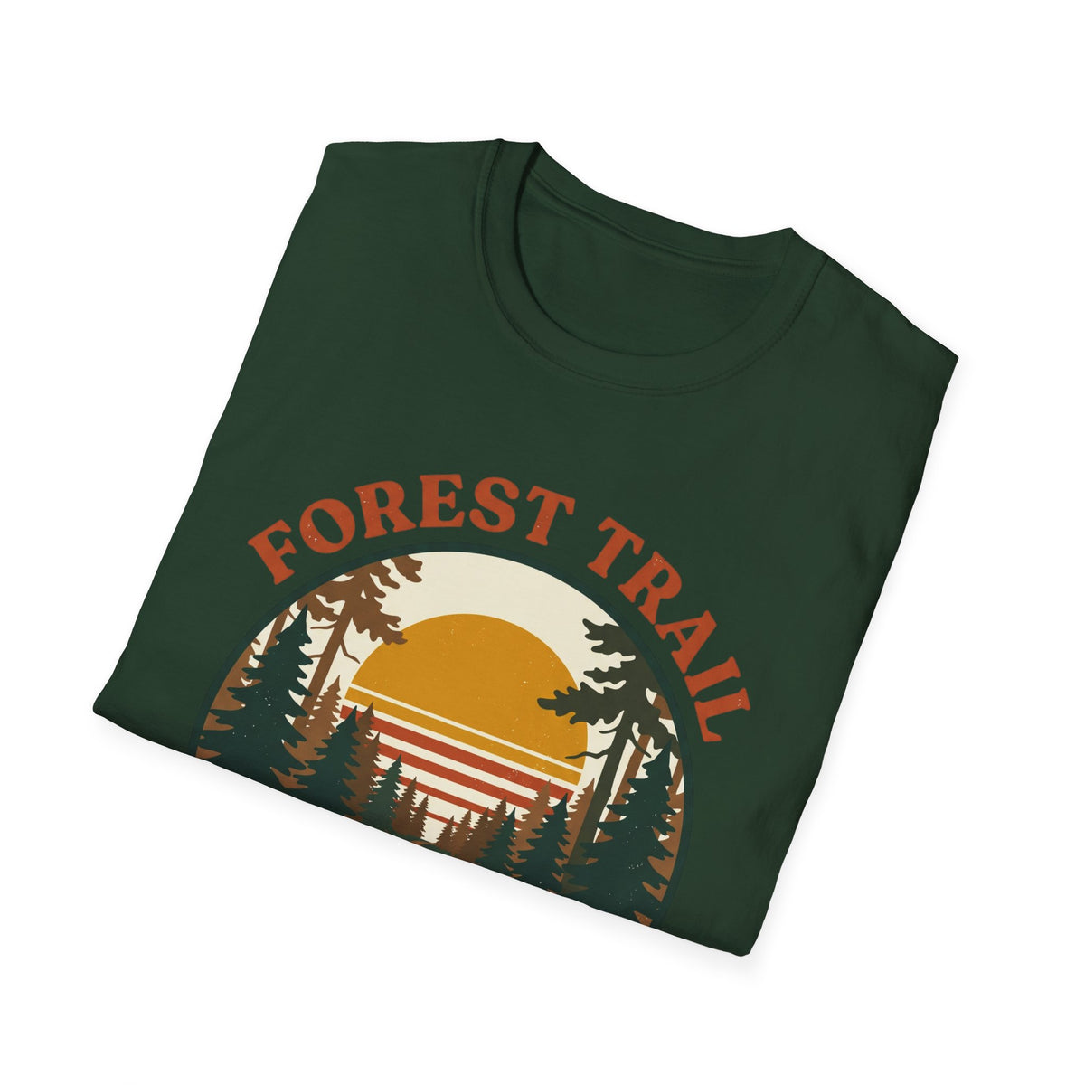 Retro Forest Trail T-Shirt – Vintage 70s Sunset Hiking Tee, Unisex